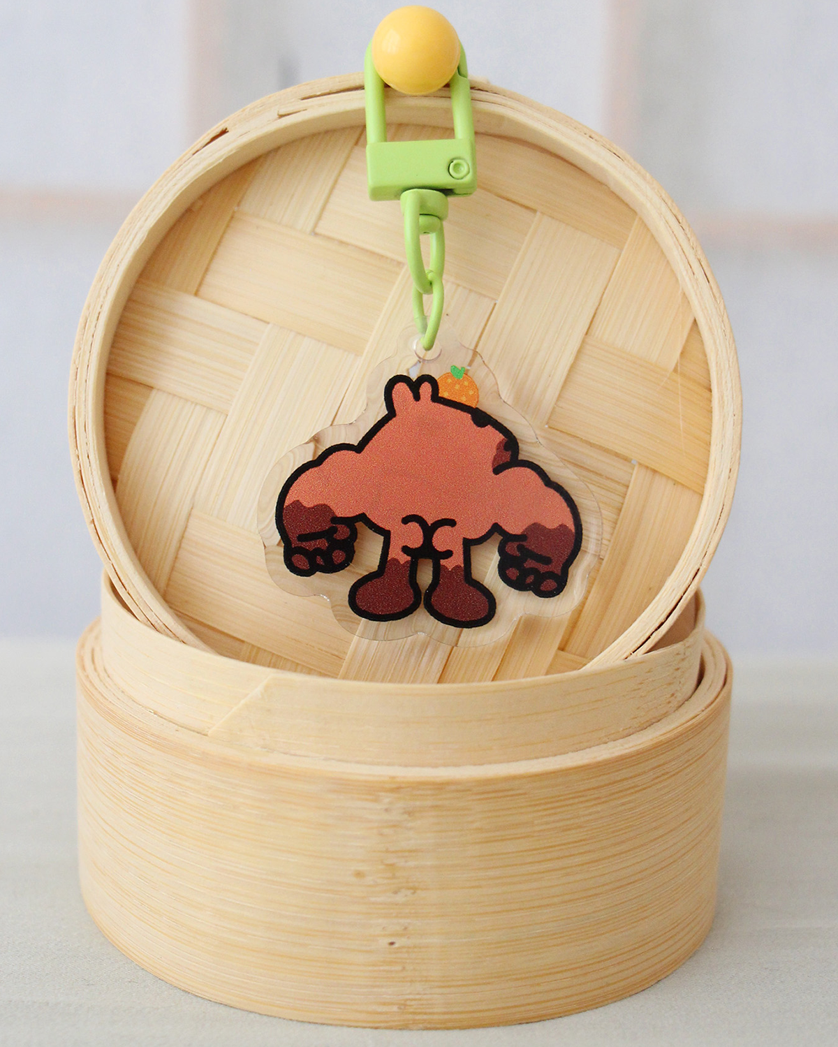 buff capybara keychain