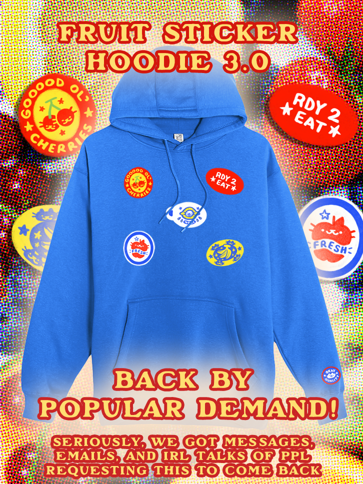 fruit sticker hoodie 3.0
