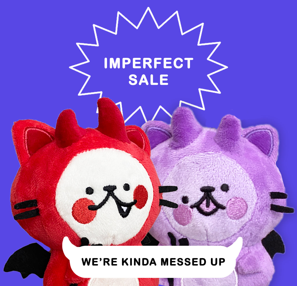 *IMPERFECT* cat imp plushies