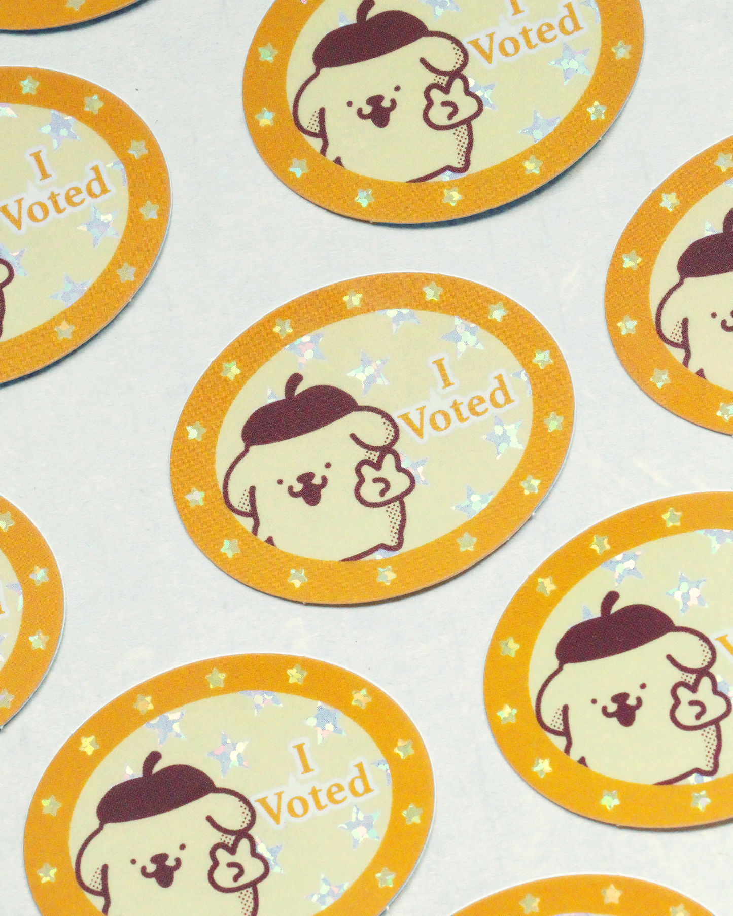 i voted glitter sticker