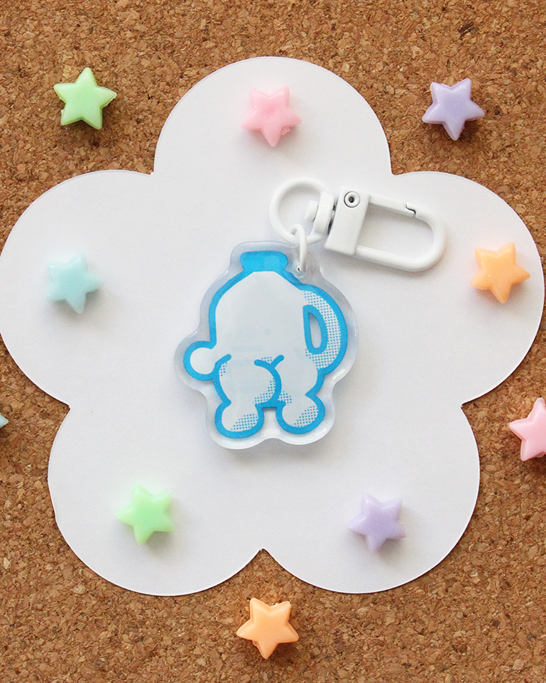 milk butt keychain