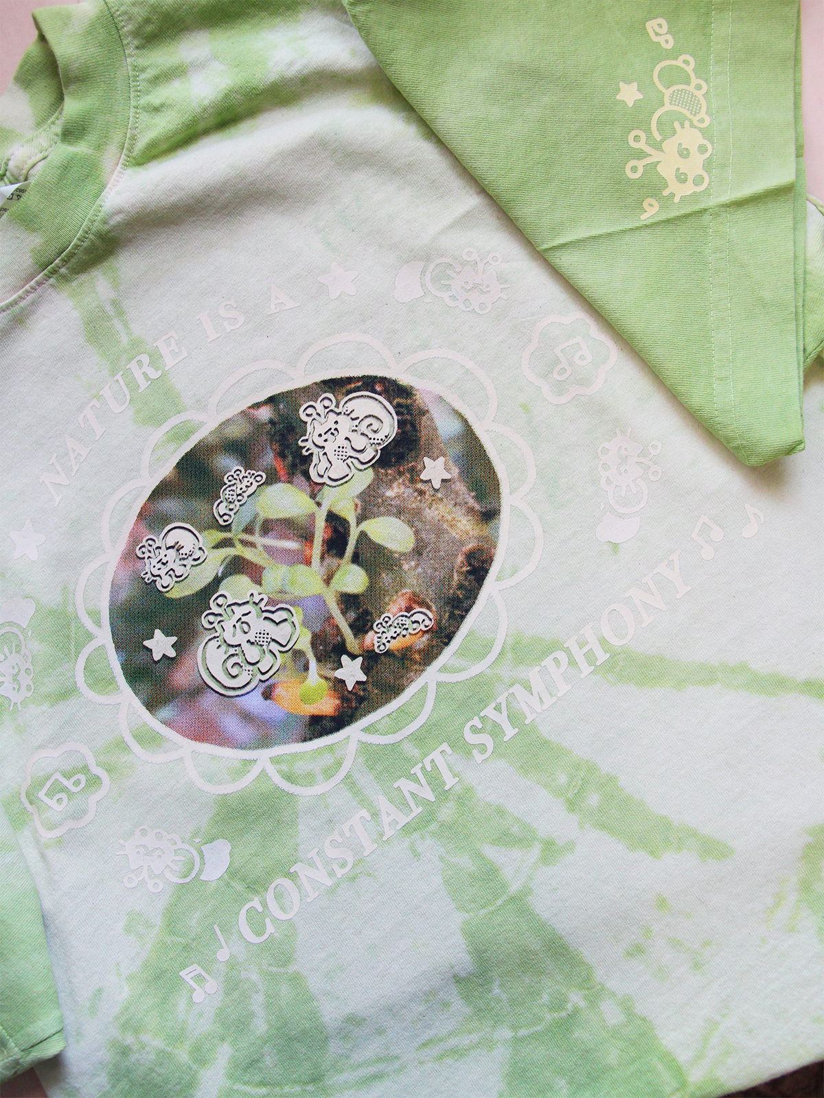 'nature is a constant symphony' boxy t-shirt tiedye