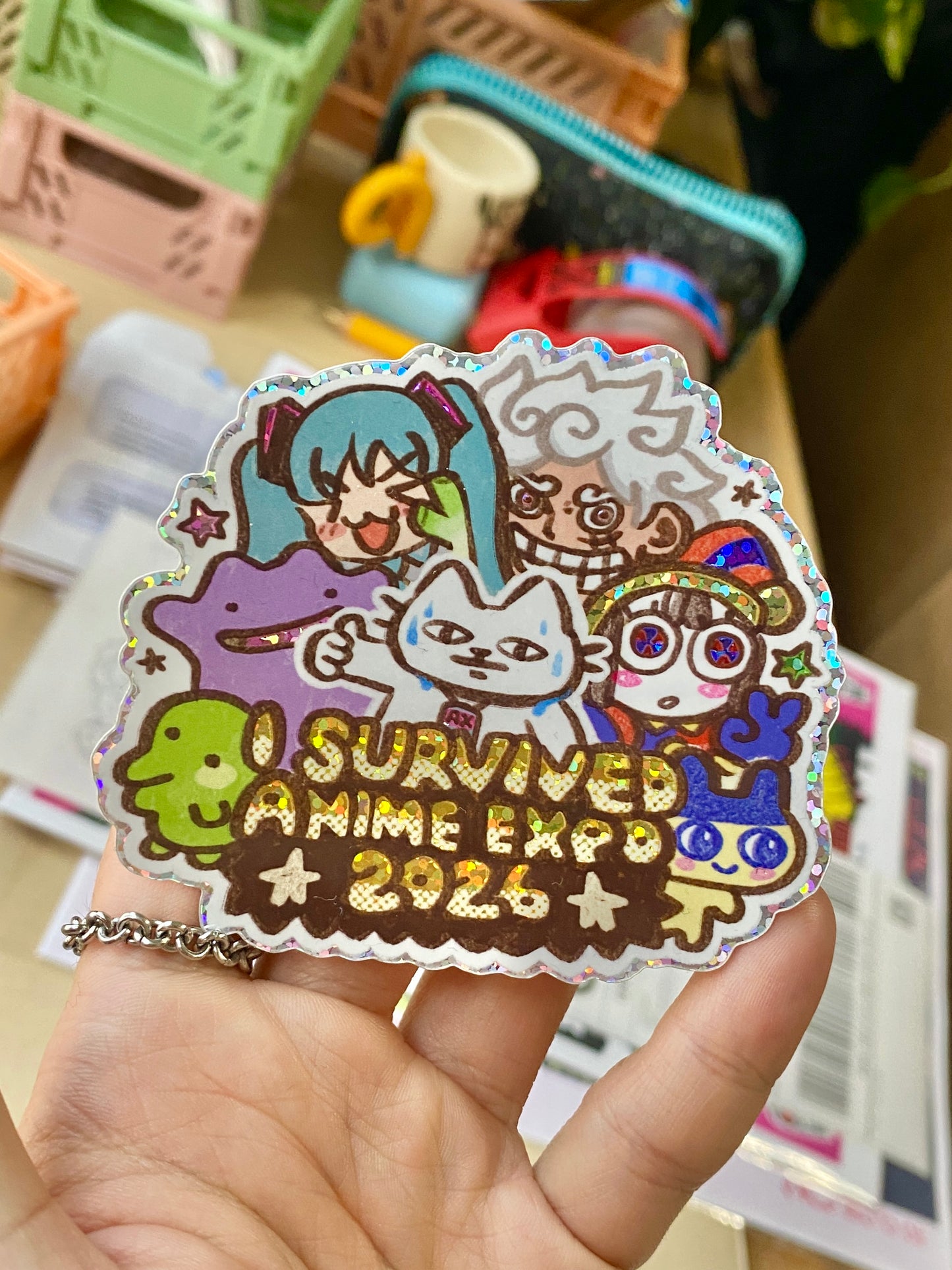 AX 2026 glitter sticker