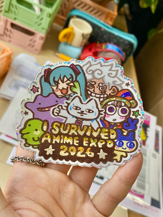 AX 2026 glitter sticker