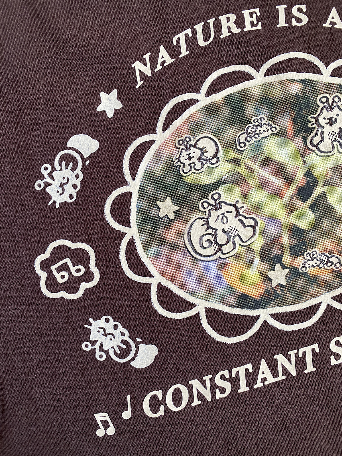 'nature is a constant symphony' boxy t-shirt