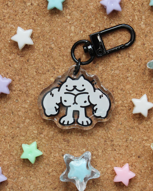 buff cat keychain