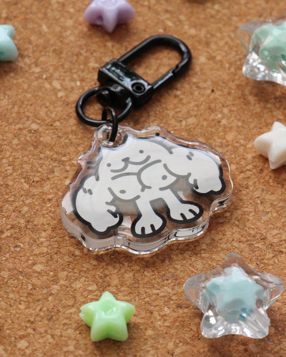buff cat keychain