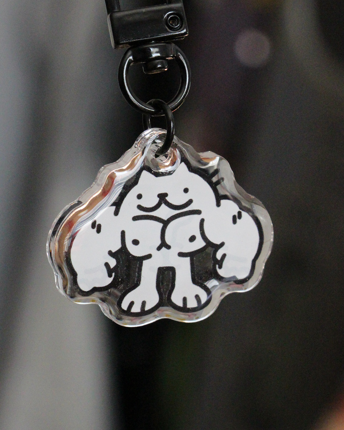 buff cat keychain