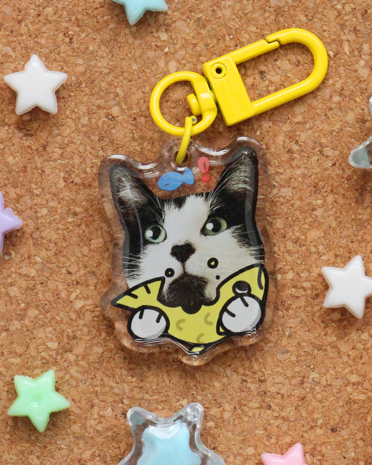 fish cat keychain