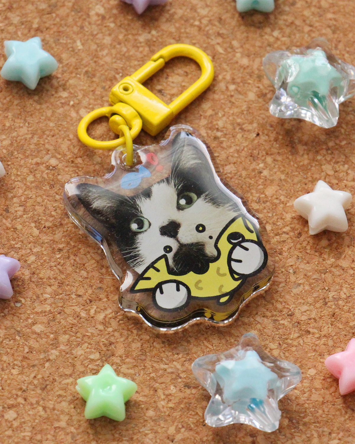 fish cat keychain