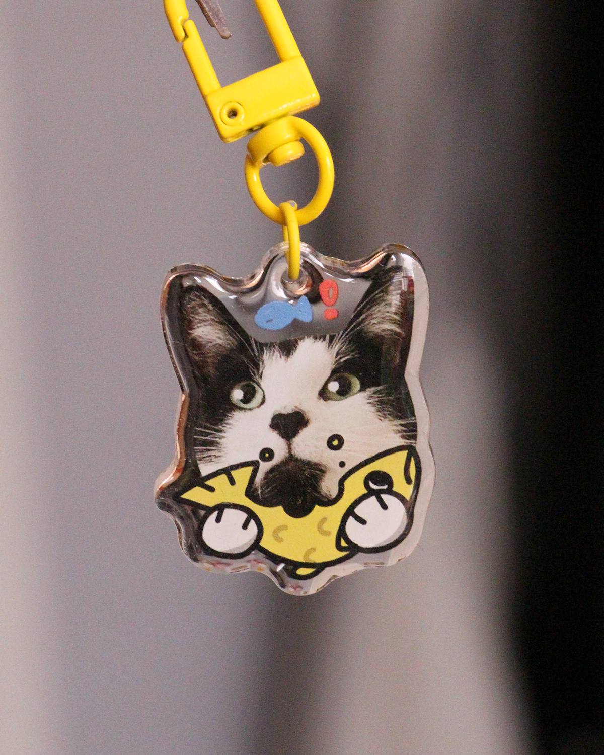 fish cat keychain