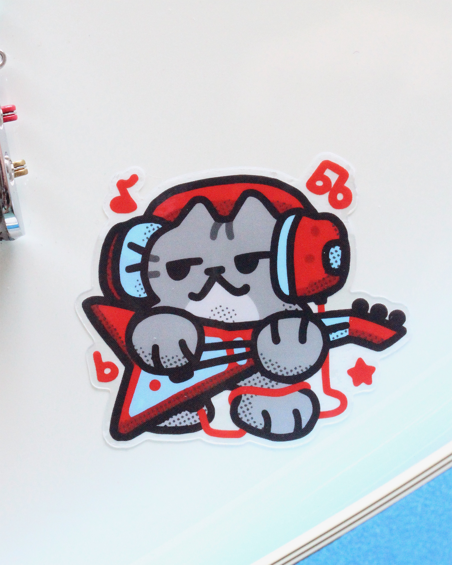 guitar cat stickers