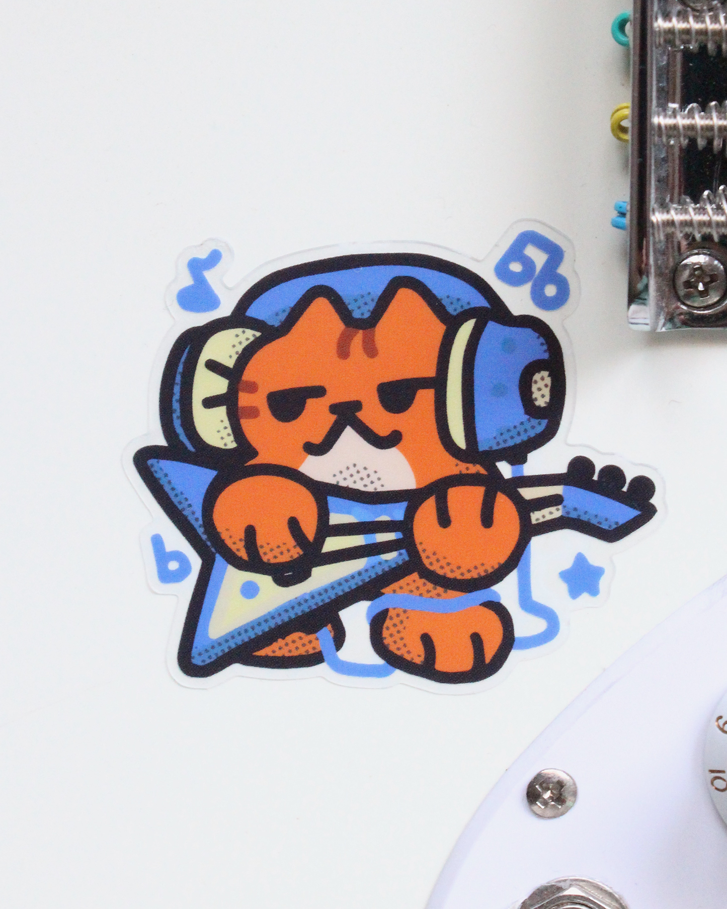 guitar cat stickers