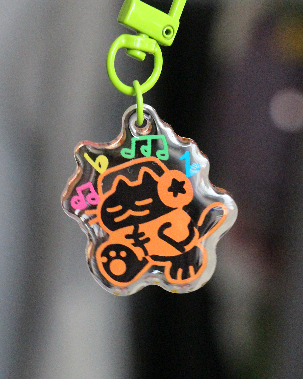 jammin’ cat keychain