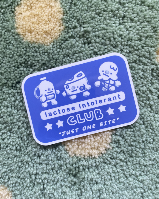 lactose intolerant club sticker