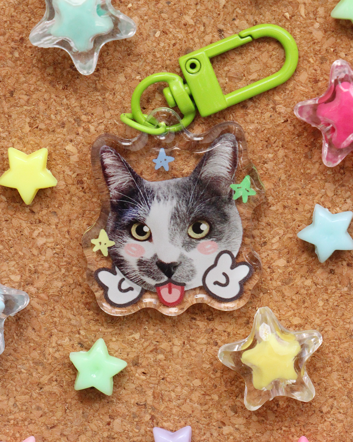 star cat keychain