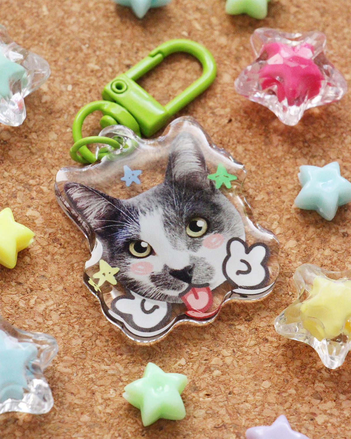 star cat keychain