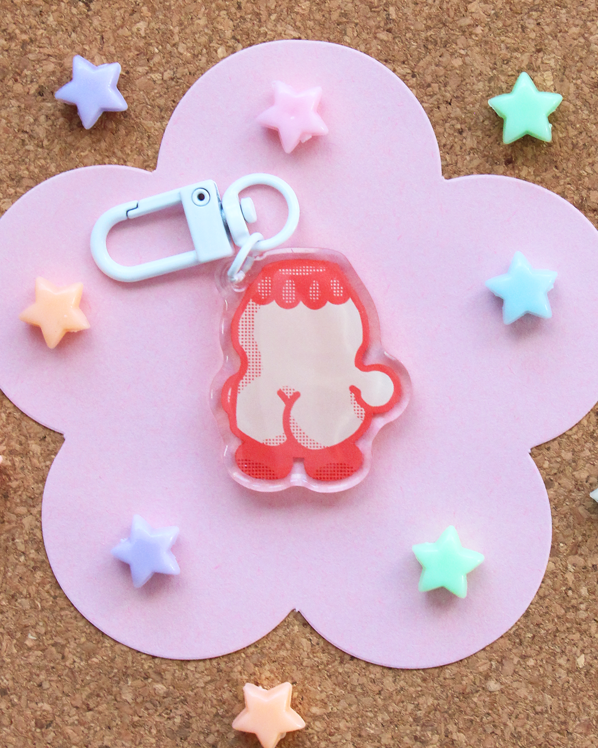 yogurt butt keychain